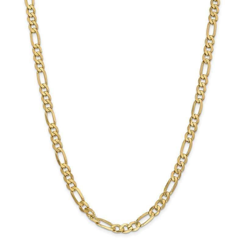 14k 6.25mm Flat Figaro Chain - Seattle Gold Grillz