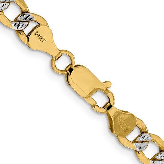 14k 6.75mm Semi-solid Pace Curb Chain - Seattle Gold Grillz