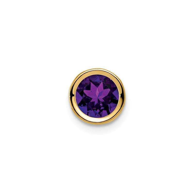 14k 6mm Amethyst Checker bezel pendant - Seattle Gold Grillz