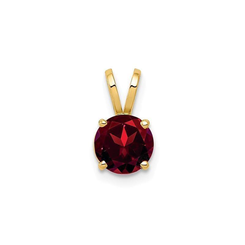 14k 6mm Garnet Checker pendant - Seattle Gold Grillz