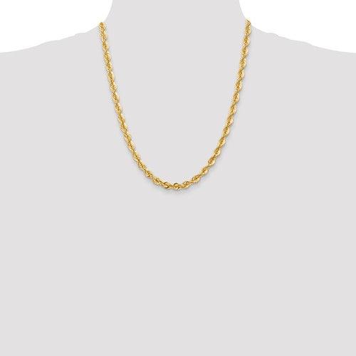 14k 6mm Handmade Regular Rope Chain - Seattle Gold Grillz