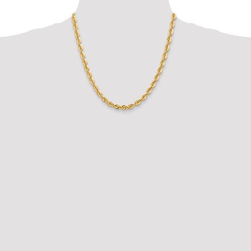 14k 6mm Handmade Regular Rope Chain - Seattle Gold Grillz