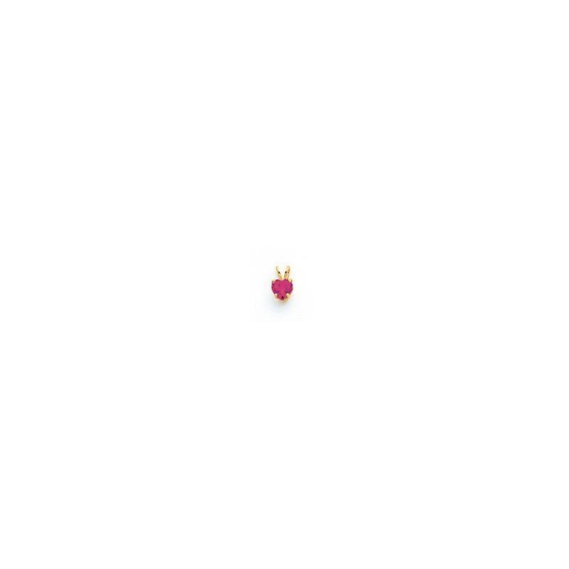 14k 6mm Heart Rhodolite Garnet pendant - Seattle Gold Grillz