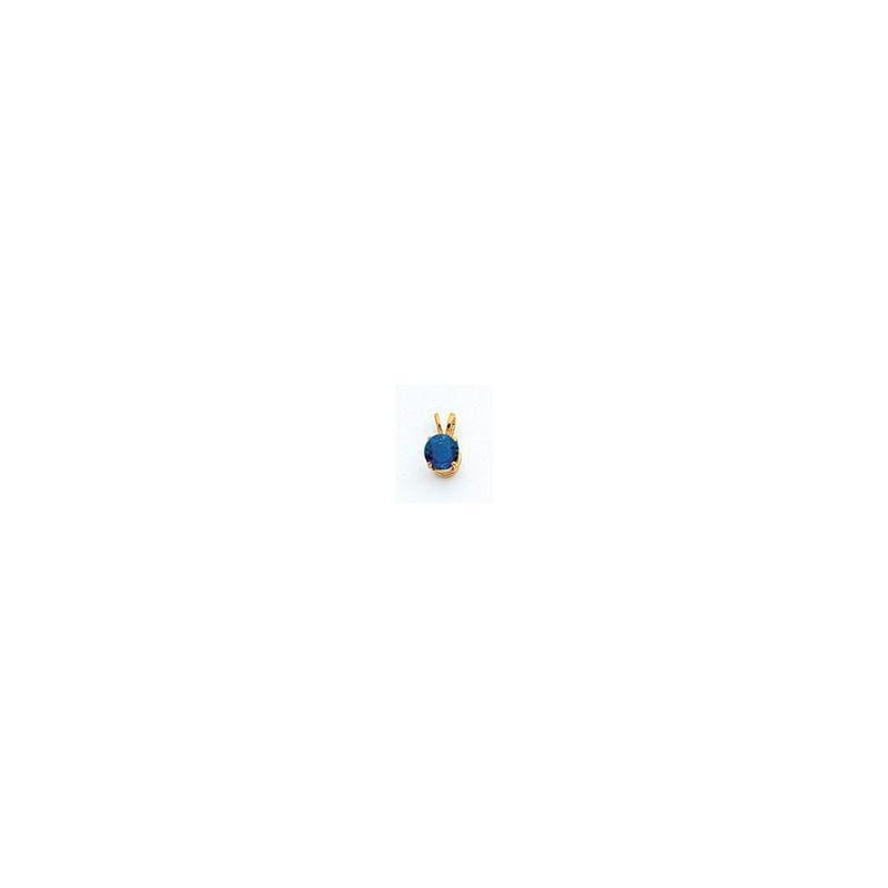14k 6mm Sapphire pendant - Seattle Gold Grillz