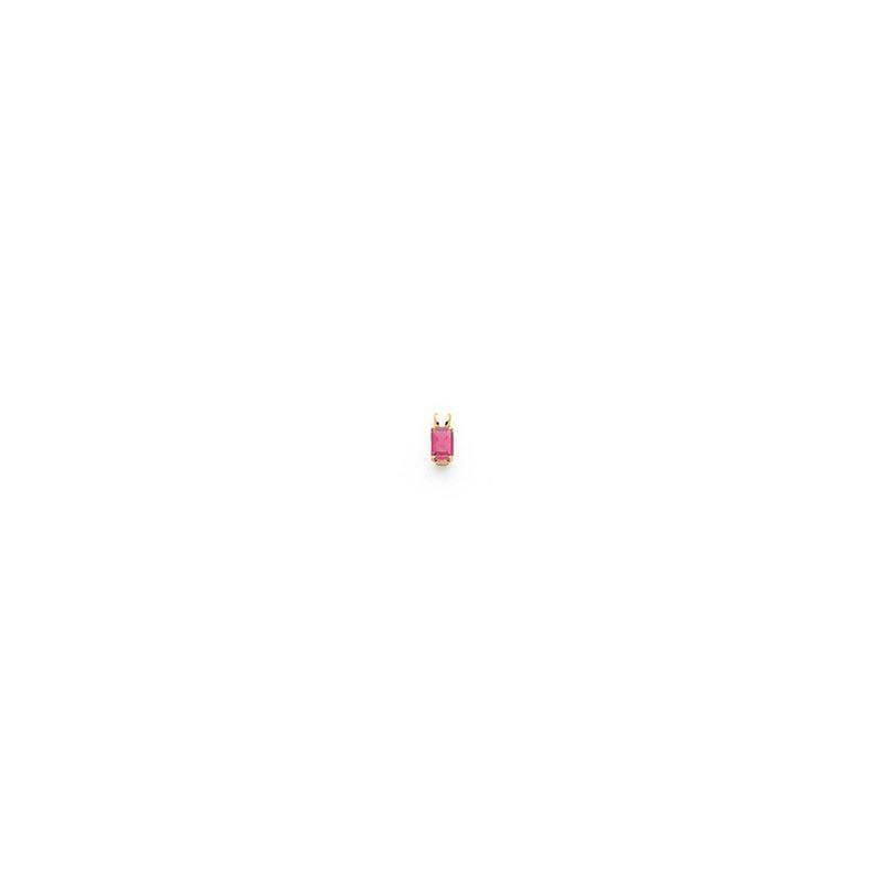 14k 6x4mm Emerald Cut Rhodolite Garnet pendant - Seattle Gold Grillz