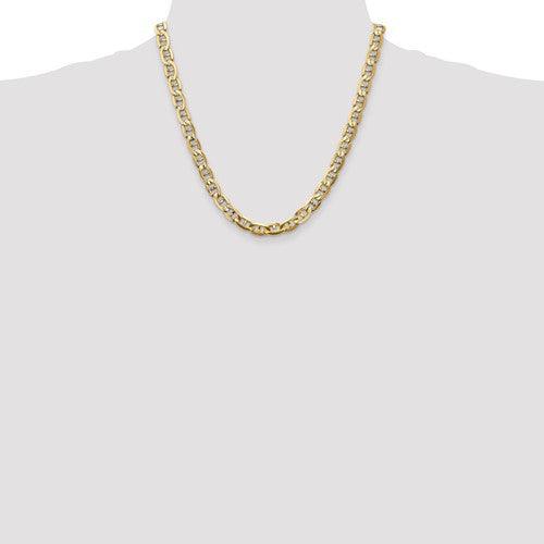 14k 7mm Concave Anchor Chain - Seattle Gold Grillz