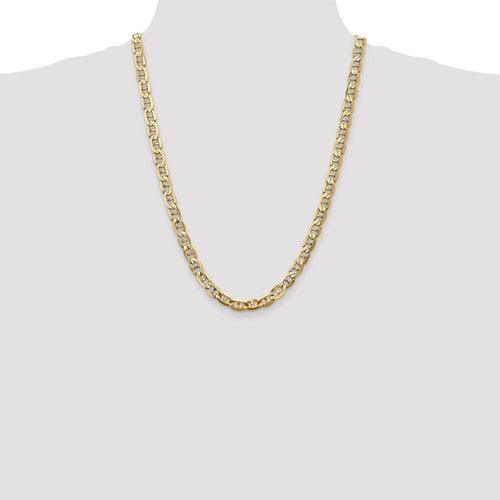14k 7mm Concave Anchor Chain - Seattle Gold Grillz