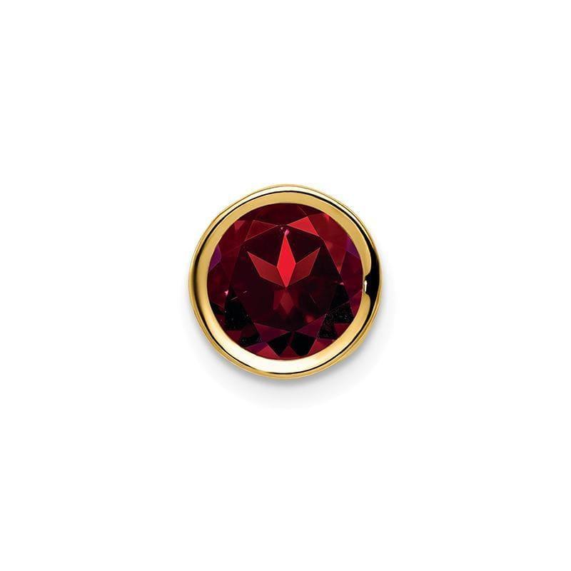 14k 7mm Garnet Checker bezel pendant - Seattle Gold Grillz