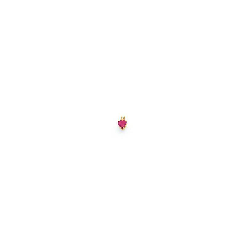 14k 7mm Heart Rhodolite Garnet pendant - Seattle Gold Grillz