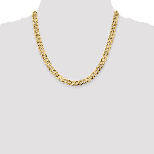 14k 8.3mm Solid Polished Light Flat Cuban Chain - Seattle Gold Grillz