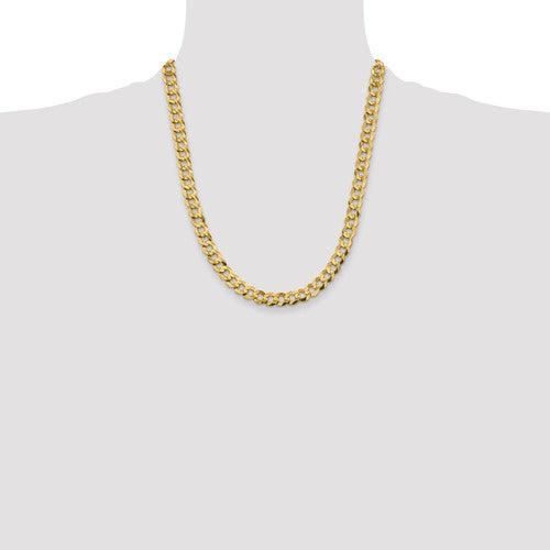 14k 8.3mm Solid Polished Light Flat Cuban Chain - Seattle Gold Grillz