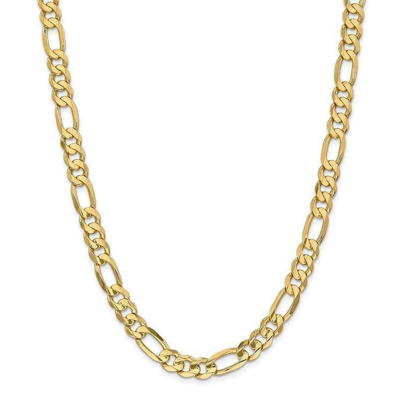 14k 8.75mm Concave Open Figaro Link Chain - Seattle Gold Grillz