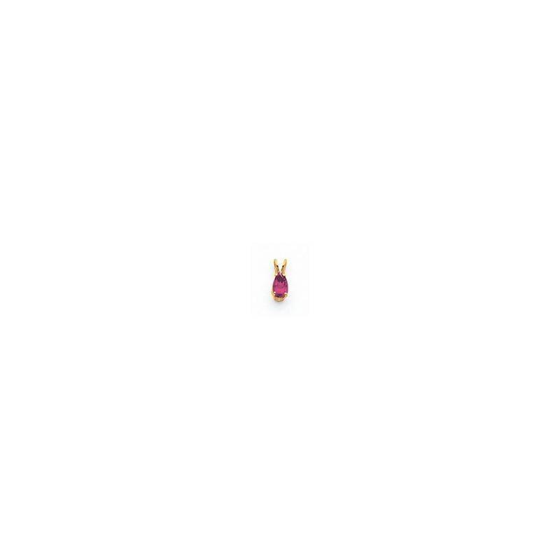 14k 8x5mm Pear Rhodolite Garnet pendant - Seattle Gold Grillz