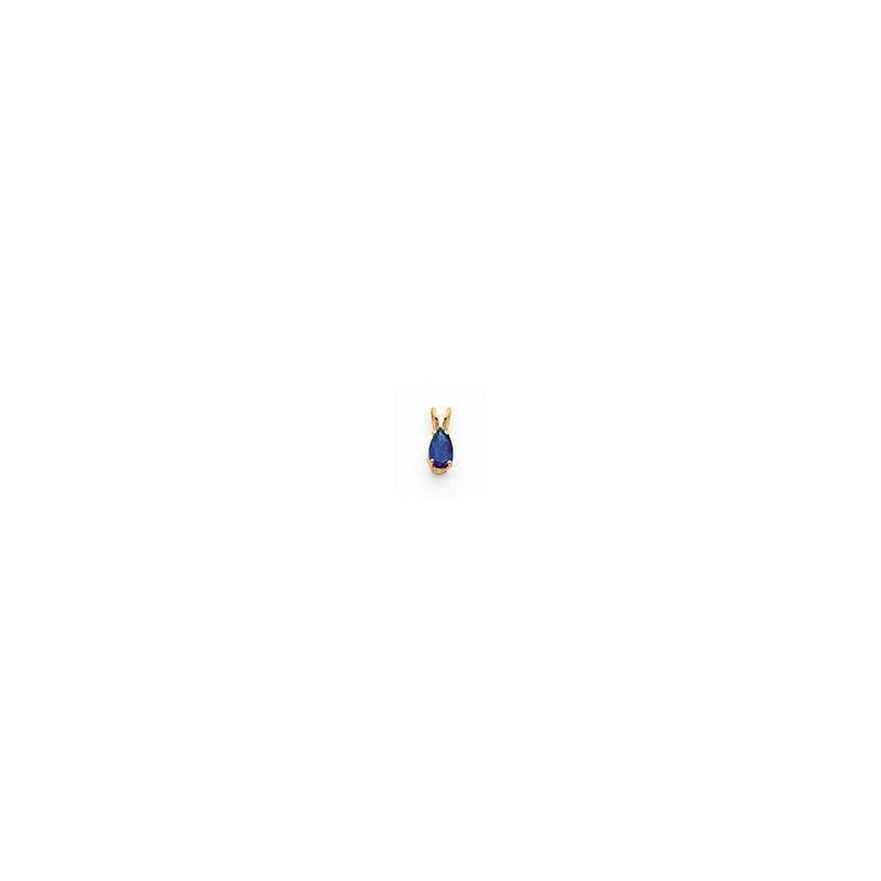 14k 8x5mm Pear Sapphire pendant - Seattle Gold Grillz