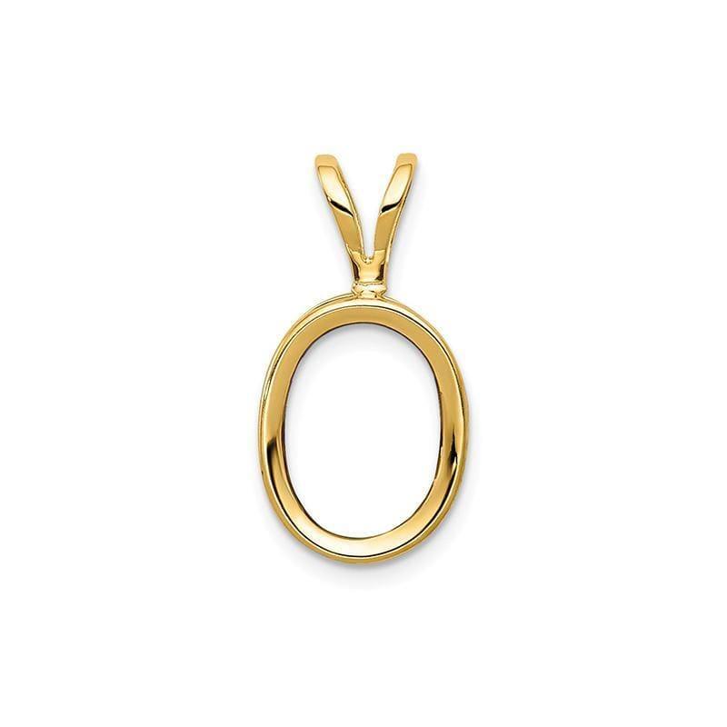 14k 8x6mm Oval Bezel Pendant Mounting - Seattle Gold Grillz