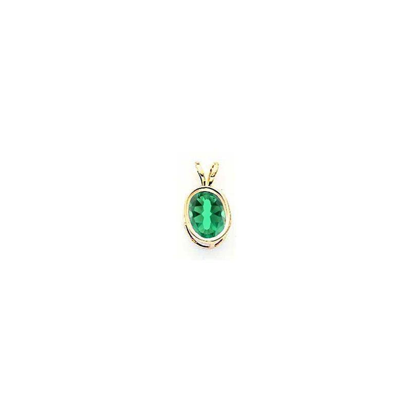 14k 8x6mm Oval Mount St. Helens bezel pendant - Seattle Gold Grillz