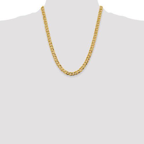 14k 9.4mm Solid Polished Light Flat Cuban Chain - Seattle Gold Grillz