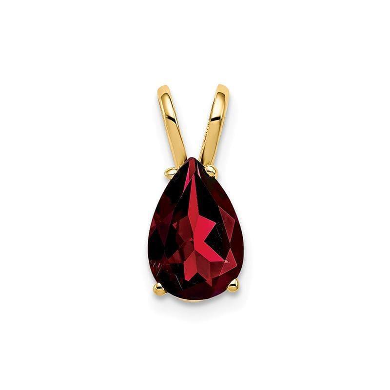 14k 9x6mm Pear Garnet pendant - Seattle Gold Grillz
