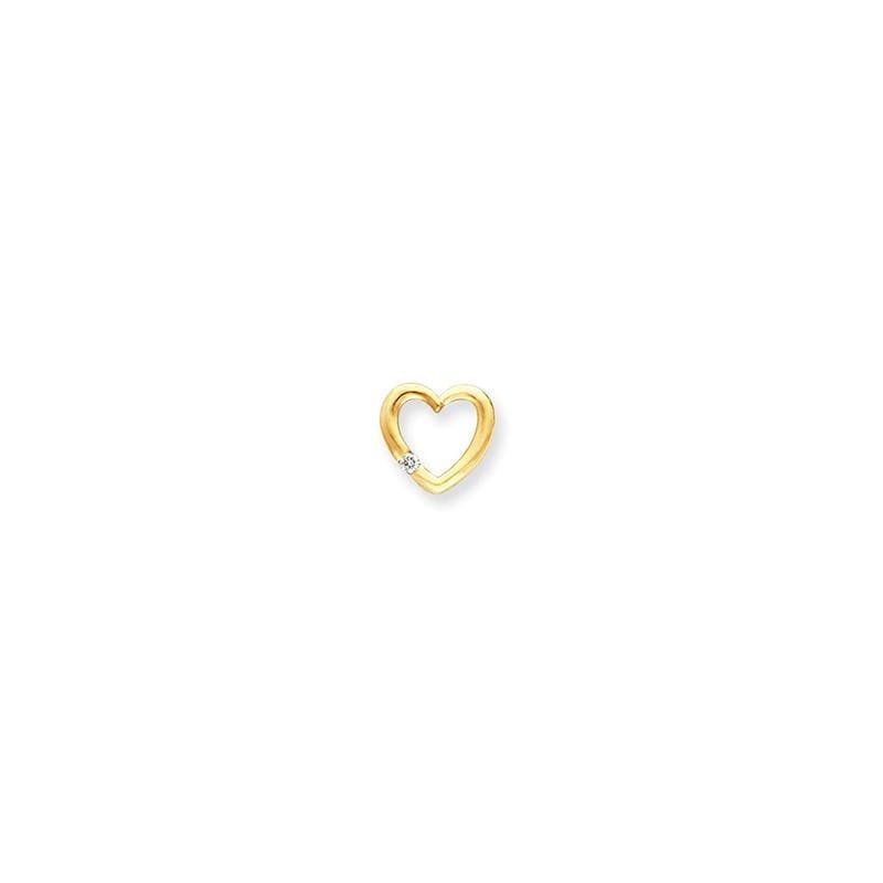 14k A Diamond heart pendant - Seattle Gold Grillz