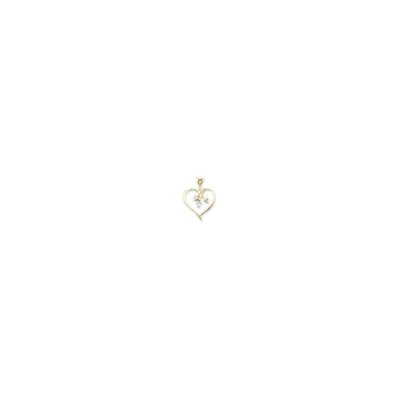 14k A Diamond heart pendant - Seattle Gold Grillz