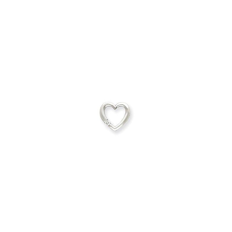 14k AAA Diamond heart pendant - Seattle Gold Grillz