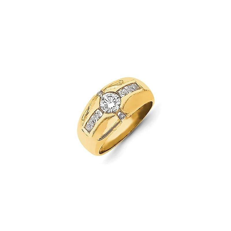 14k AAA Diamond Men's Band - Seattle Gold Grillz