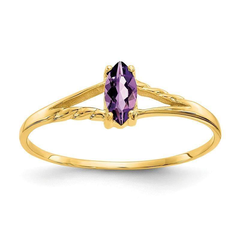 14k Amethyst Birthstone Ring - Seattle Gold Grillz
