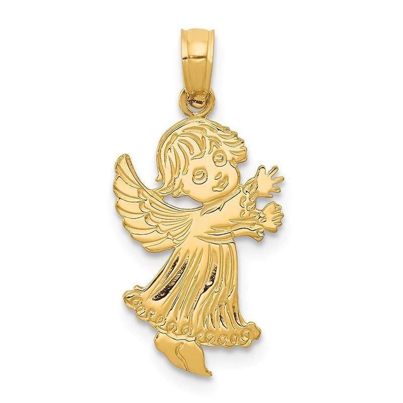 14k Angel Pendant - Seattle Gold Grillz