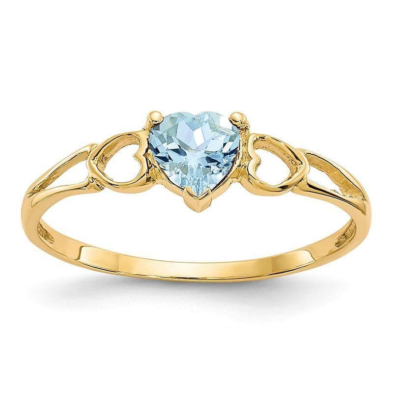 14k Aquamarine Birthstone Ring - Seattle Gold Grillz