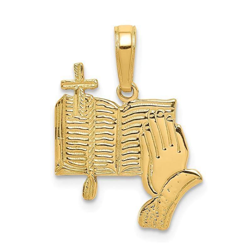 14K Bible, Praying Hands, and Cross Pendant - Seattle Gold Grillz