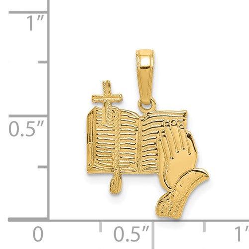 14K Bible, Praying Hands, and Cross Pendant - Seattle Gold Grillz
