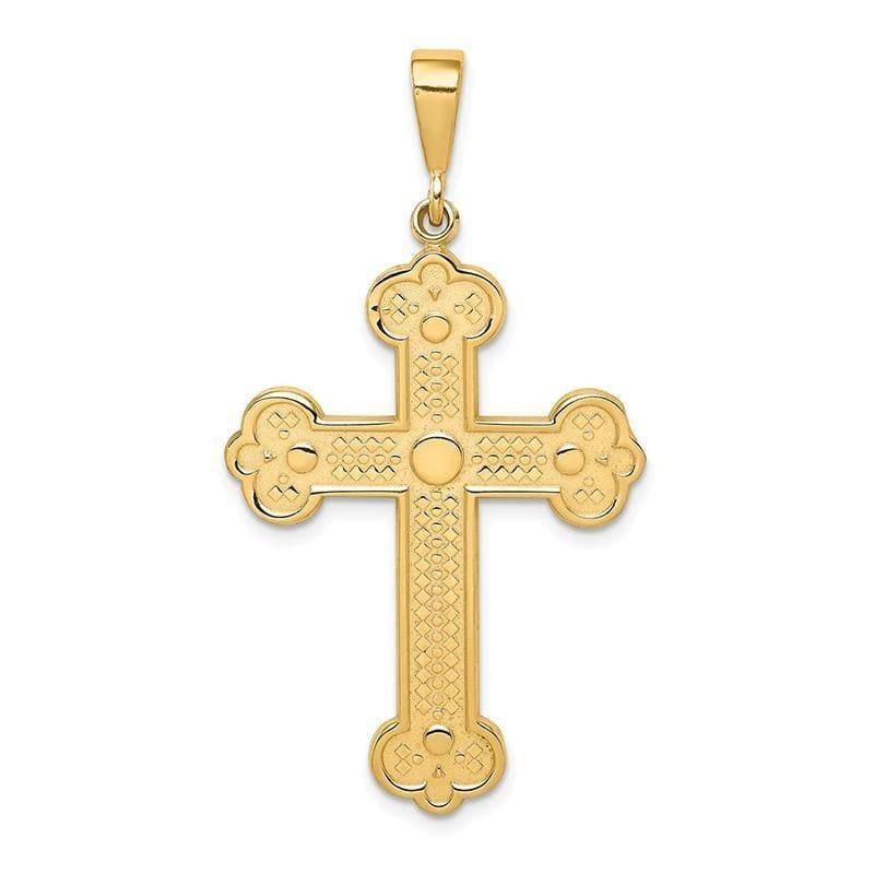 14k Budded Cross Pendant. Weight: 3, Length: 58, Width: 26 - Seattle Gold Grillz