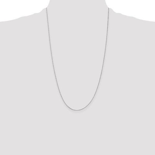 14k Carded White Gold 0.5mm Box Chain - Seattle Gold Grillz