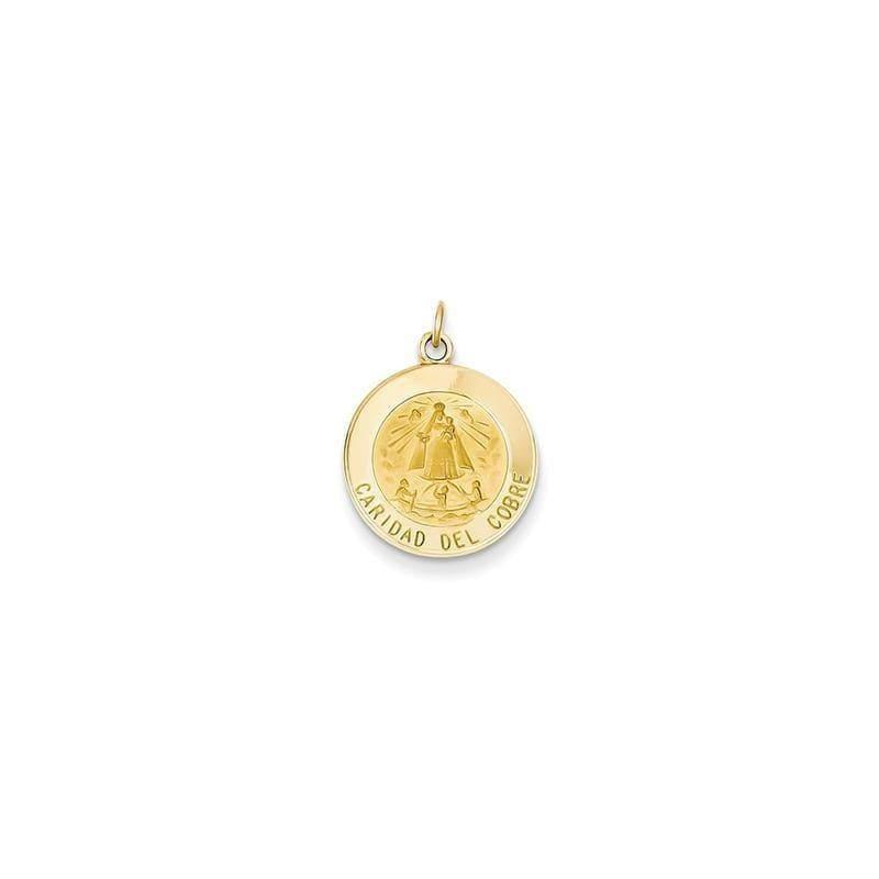 14k Caridad Del Cobre Medal Pendant. Weight: 1.34, Length: 21, Width: 16 - Seattle Gold Grillz