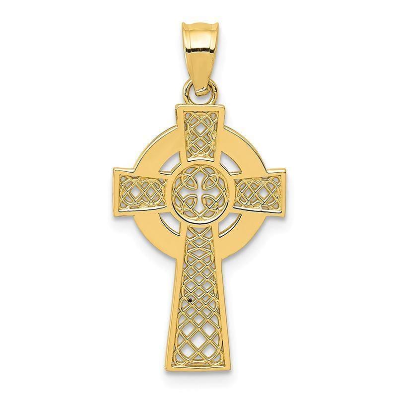 14k Celtic Cross Pendant - Seattle Gold Grillz