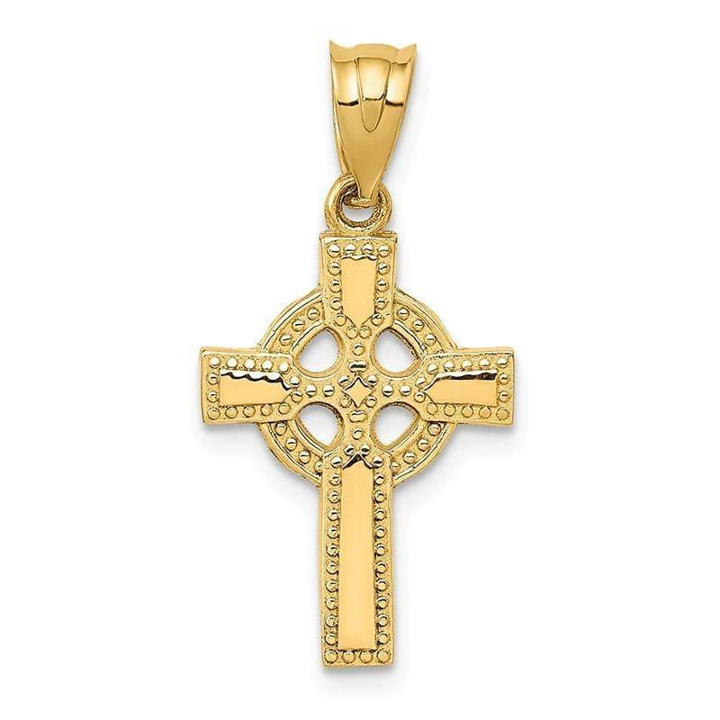 14k Celtic Cross Pendant. Weight: 1.09, Length: 28, Width: 14 - Seattle Gold Grillz