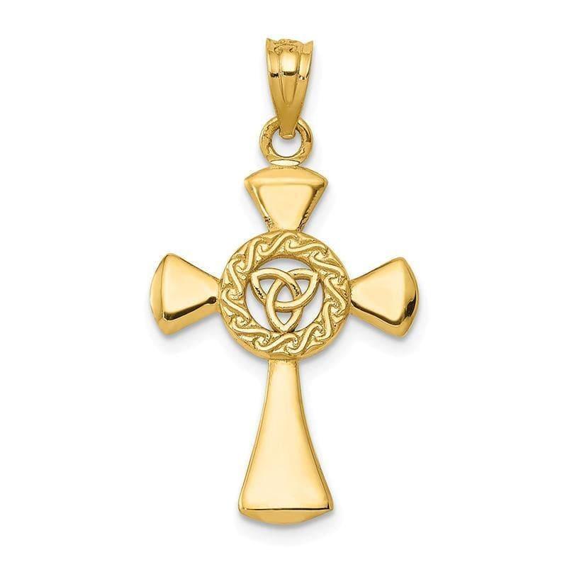 14k Celtic Cross Pendant. Weight: 1.09, Length: 33, Width: 17 - Seattle Gold Grillz