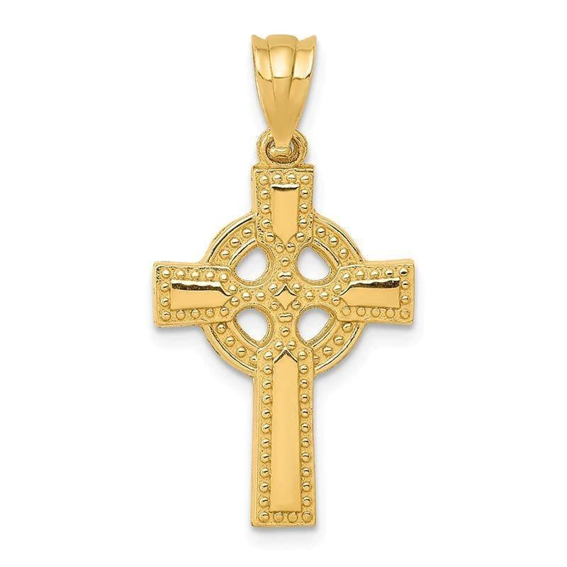 14k Celtic Cross Pendant. Weight: 1.47, Length: 29, Width: 16 - Seattle Gold Grillz