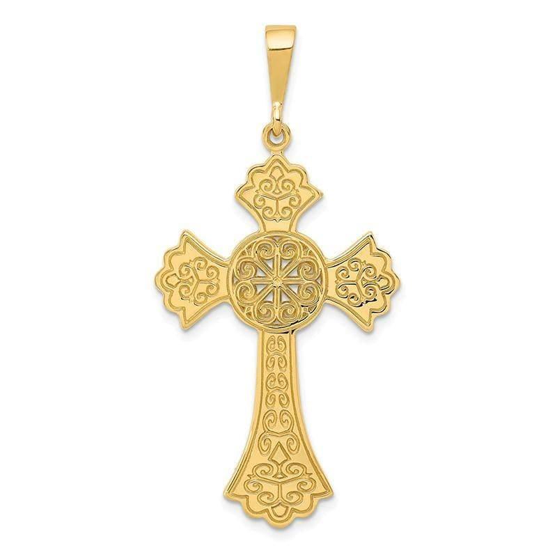 14k Celtic Cross Pendant. Weight: 3.37, Length: 48, Width: 23 - Seattle Gold Grillz