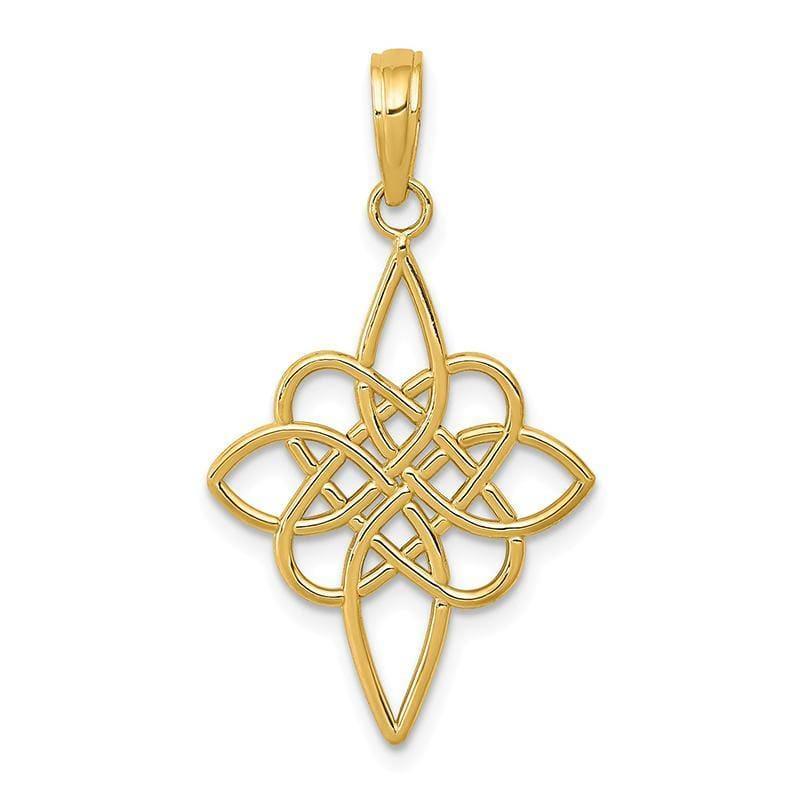 14K Celtic Knot Pendant. Weight: 0.87, Length: 28, Width: 16 - Seattle Gold Grillz
