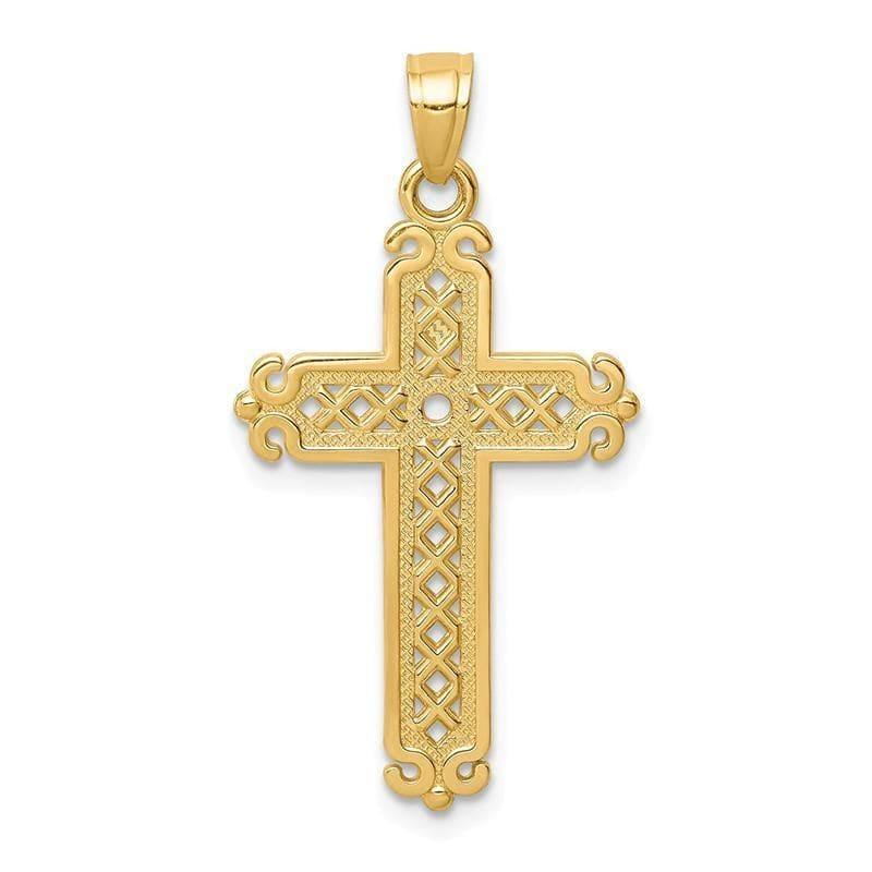 14k Cross Pendant. Weight: 1.06, Length: 31, Width: 17 - Seattle Gold Grillz