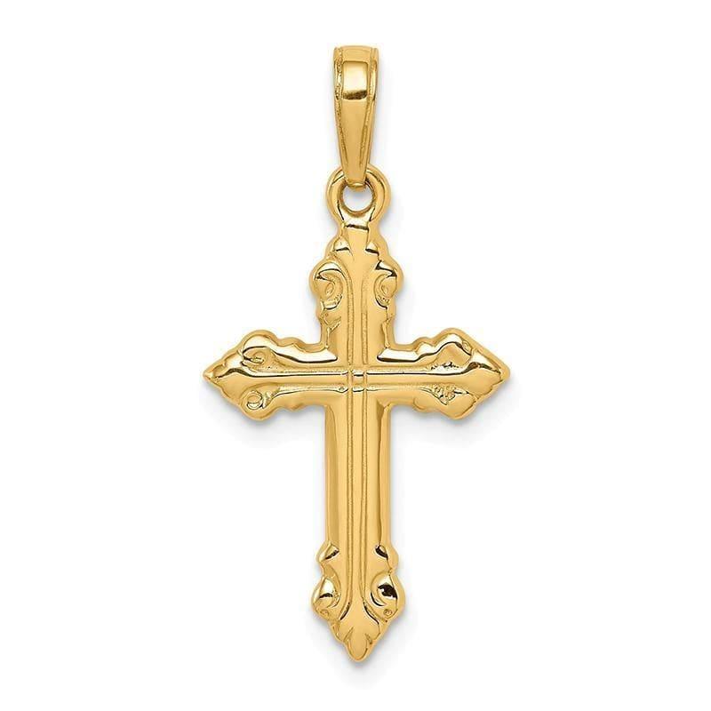 14K Cross Pendant. Weight: 1.46, Length: 28, Width: 15 - Seattle Gold Grillz