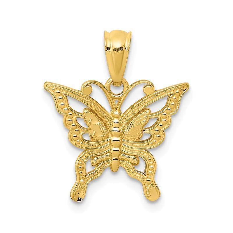 14k D-C Butterfly Pendant - Seattle Gold Grillz
