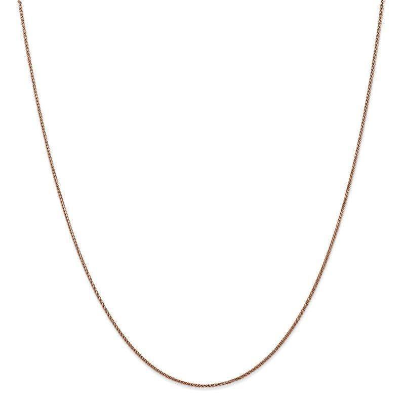 14k D-C Rose Gold 1.00mm Spiga Chain - Seattle Gold Grillz