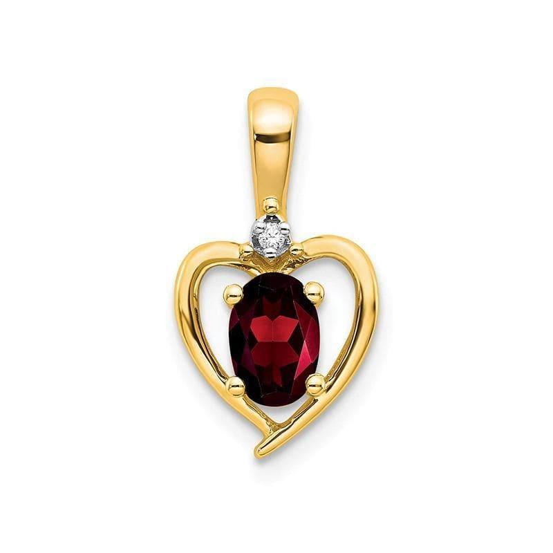 14K Diamond & Garnet Pendant - Seattle Gold Grillz