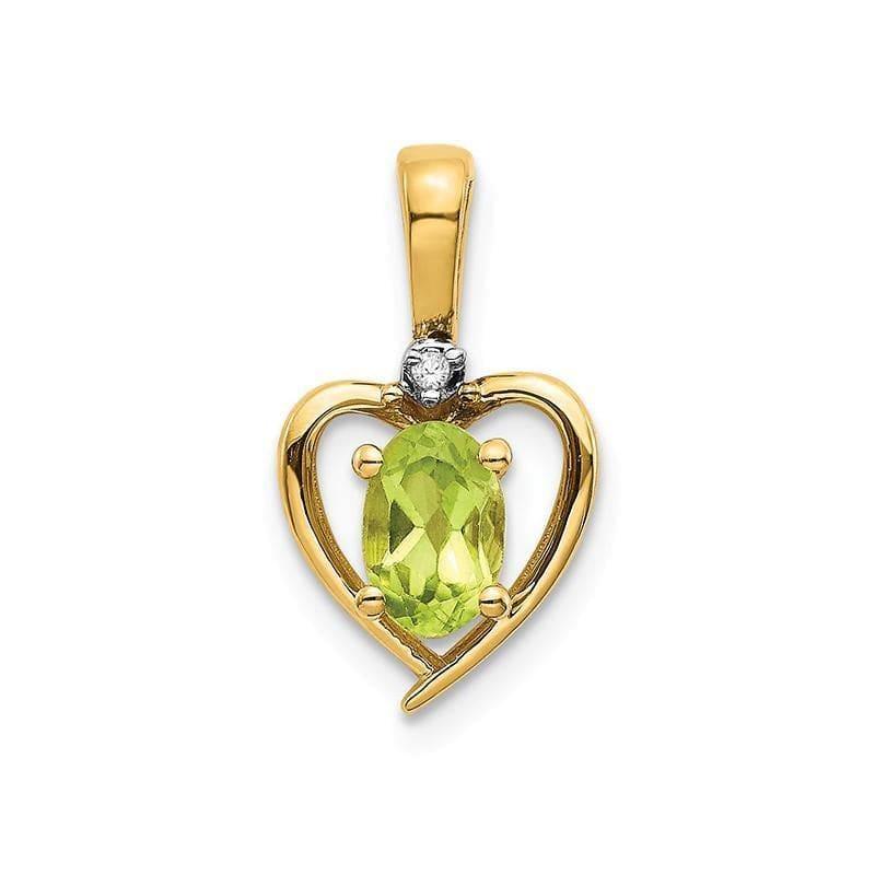 14K Diamond & Peridot Pendant - Seattle Gold Grillz