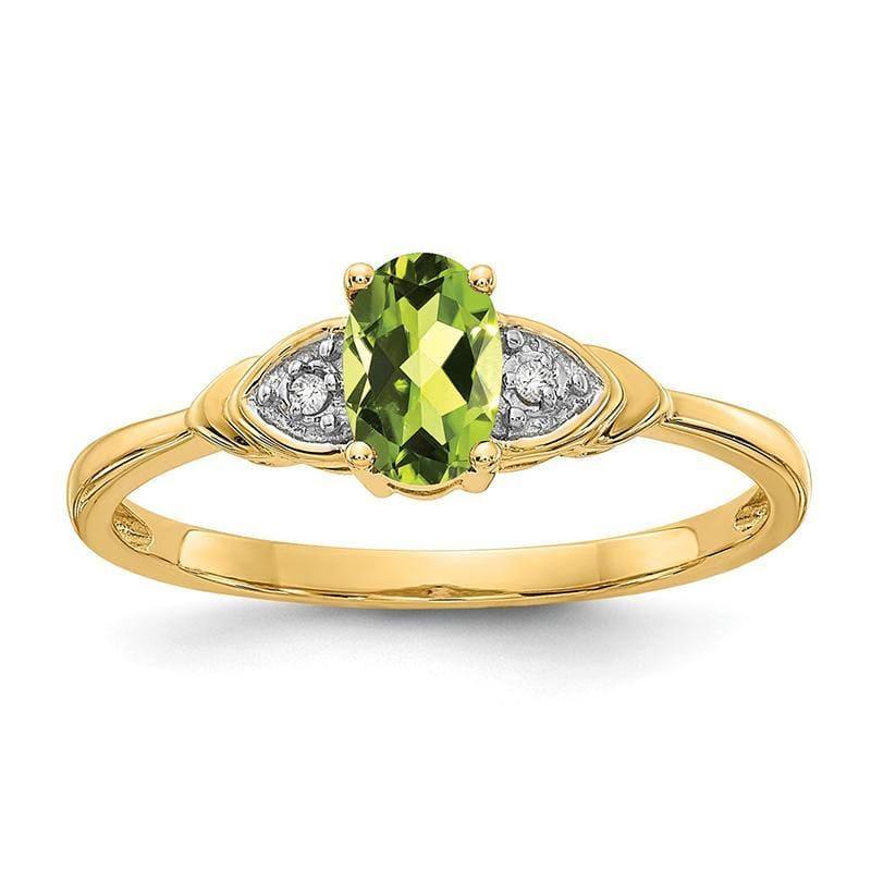 14K Diamond & Peridot Ring - Seattle Gold Grillz