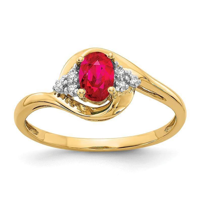 14K Diamond & Ruby Ring - Seattle Gold Grillz