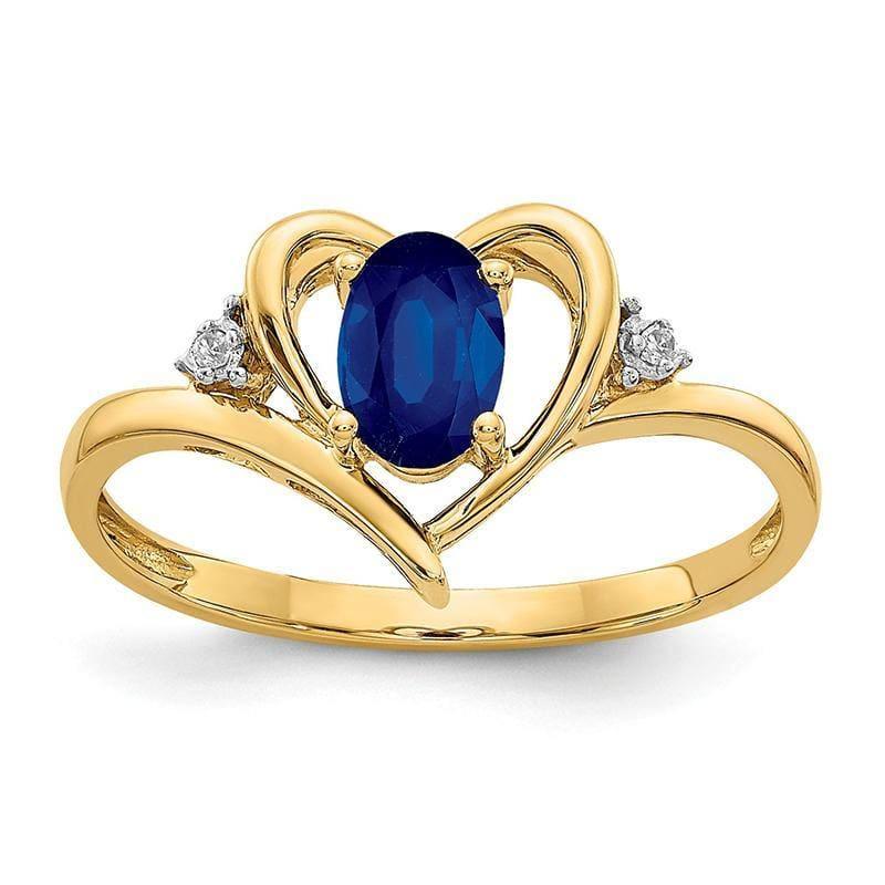 14K Diamond & Sapphire Ring - Seattle Gold Grillz