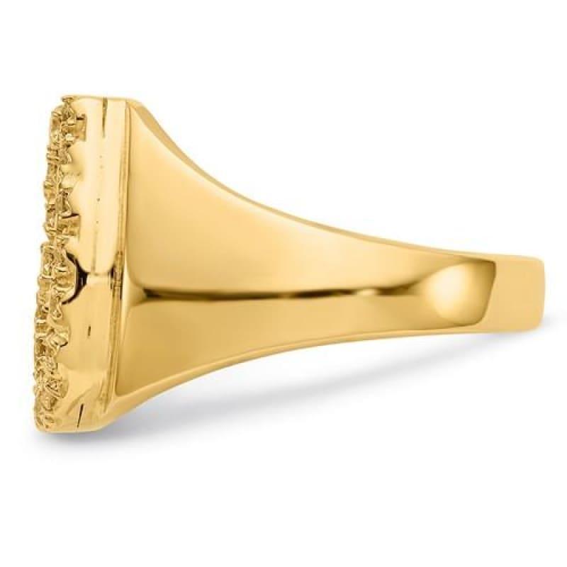14k Diamond Horseshoe Hooves Ring - Seattle Gold Grillz